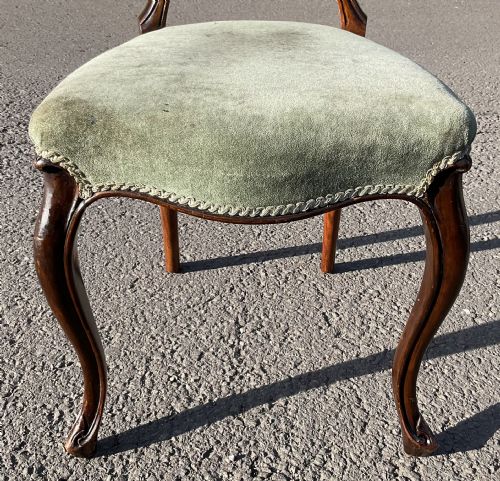 SET OF SIX VICTORIAN WALNUT DINING CHAIRS - ADDITIONAL PHOTO 8