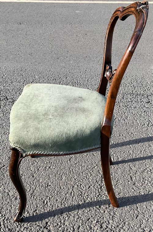 SET OF SIX VICTORIAN WALNUT DINING CHAIRS - ADDITIONAL PHOTO 9