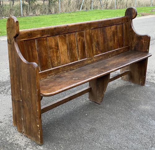 VICTORIAN PINE CHURCH PEW BENCH - ADDITIONAL PHOTO 2