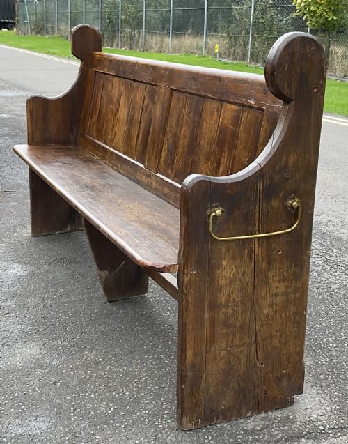 VICTORIAN PINE CHURCH PEW BENCH - ADDITIONAL PHOTO 4