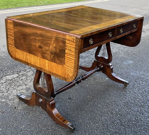GEORGIAN WALNUT DROPLEAF SOFA TABLE - ADDITIONAL PHOTO 1