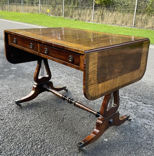 GEORGIAN WALNUT DROPLEAF SOFA TABLE - ADDITIONAL PHOTO 2