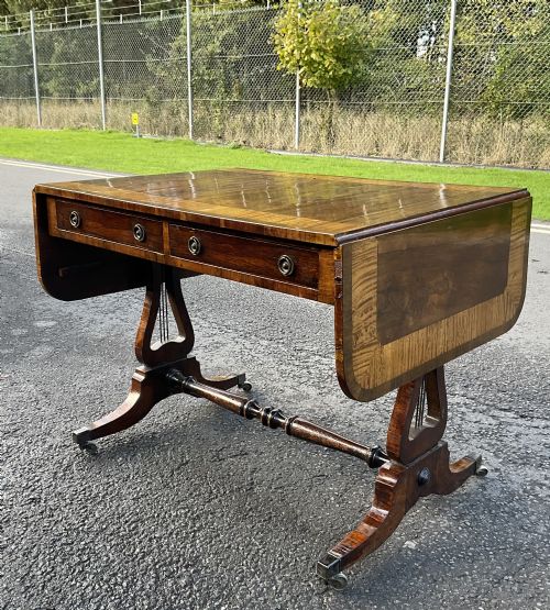 GEORGIAN WALNUT DROPLEAF SOFA TABLE - ADDITIONAL PHOTO 3