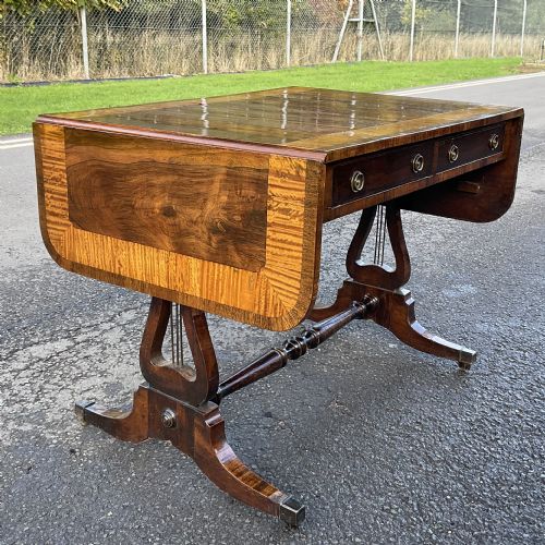 GEORGIAN WALNUT DROPLEAF SOFA TABLE - ADDITIONAL PHOTO 4