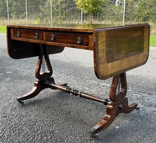 GEORGIAN WALNUT DROPLEAF SOFA TABLE - ADDITIONAL PHOTO 5