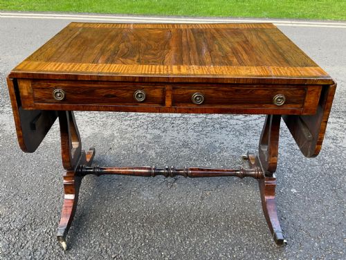 GEORGIAN WALNUT DROPLEAF SOFA TABLE - ADDITIONAL PHOTO 7