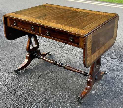 GEORGIAN WALNUT DROPLEAF SOFA TABLE - ADDITIONAL PHOTO 8
