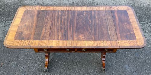 GEORGIAN WALNUT DROPLEAF SOFA TABLE - ADDITIONAL PHOTO 10