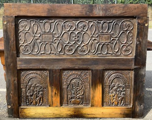 Victorian Large Carved Oak Panel