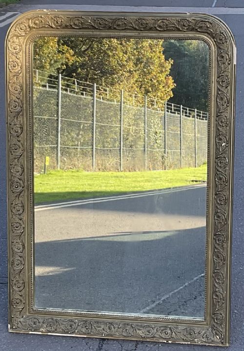 REGENCY GILT FRAMED OVERMANTEL MIRROR - ADDITIONAL PHOTO 1