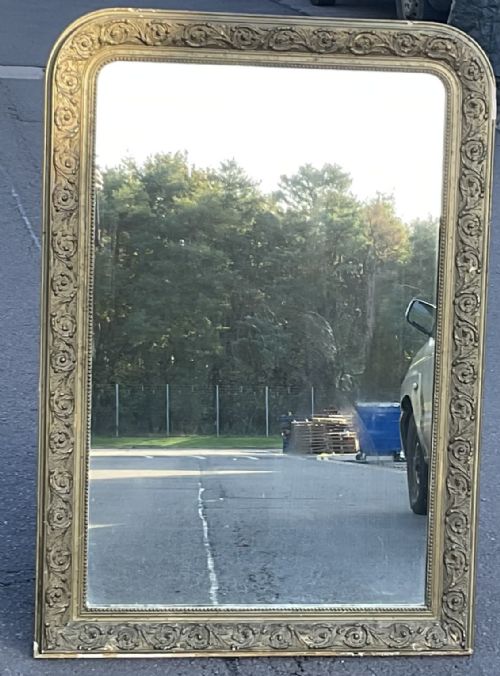 REGENCY GILT FRAMED OVERMANTEL MIRROR - ADDITIONAL PHOTO 2