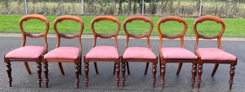 Set of Six Victorian Mahogany Dining Chairs