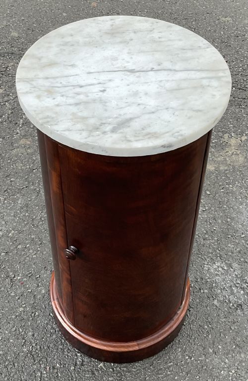 VICTORIAN MARBLE TOP MAHOGANY CABINET - ADDITIONAL PHOTO 2