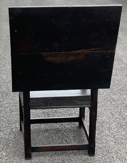 VICTORIAN DARK OAK MONKS BENCH - ADDITIONAL PHOTO 1