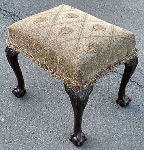 CHIPPENDALE STYLE MAHOGANY STOOL - ADDITIONAL PHOTO 6