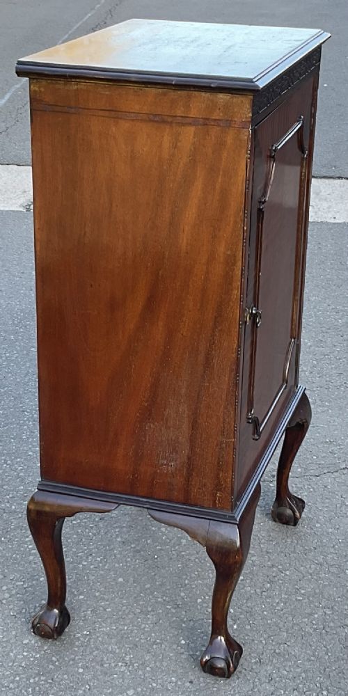 EDWARDIAN MAHOGANY MUSIC CABINET - ADDITIONAL PHOTO 8