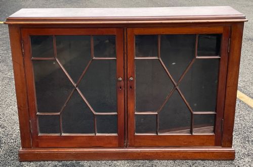 Victorian Mahogany Long Bookcase