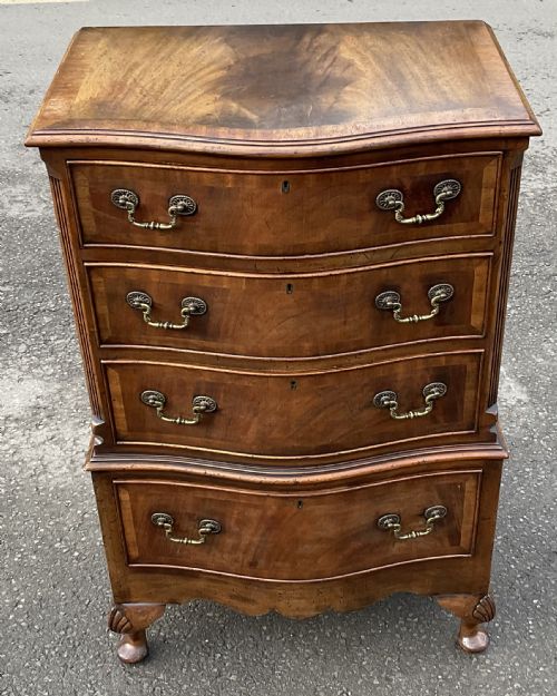 WALNUT TALL CHEST OF DRAWERS - ADDITIONAL PHOTO 1