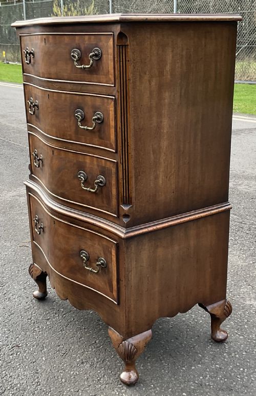 WALNUT TALL CHEST OF DRAWERS - ADDITIONAL PHOTO 2