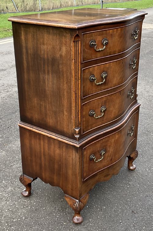 WALNUT TALL CHEST OF DRAWERS - ADDITIONAL PHOTO 3