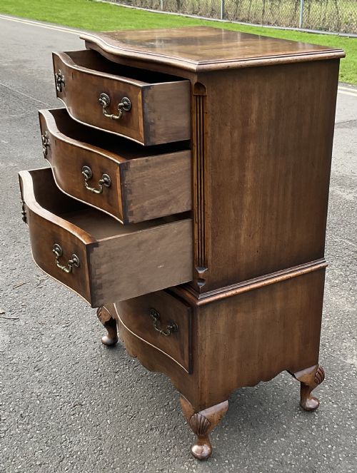 WALNUT TALL CHEST OF DRAWERS - ADDITIONAL PHOTO 9