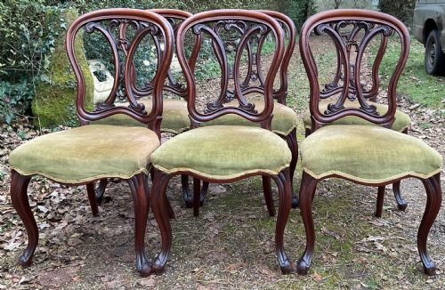 SET OF SIX VICTORIAN MAHOGANY DINING CHAIRS - ADDITIONAL PHOTO 5