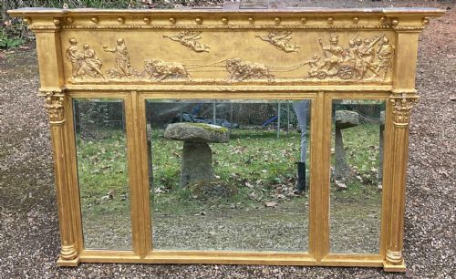 Regency Style Gilt Overmantel Mirror