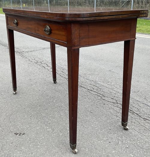 GEORGIAN MAHOGANY LARGE CARD TABLE - ADDITIONAL PHOTO 3
