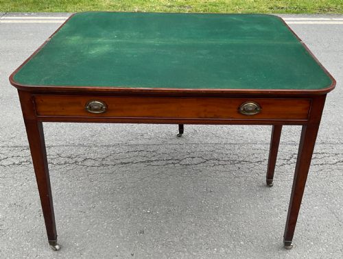 GEORGIAN MAHOGANY LARGE CARD TABLE - ADDITIONAL PHOTO 5