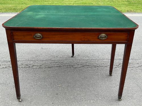 GEORGIAN MAHOGANY LARGE CARD TABLE - ADDITIONAL PHOTO 6