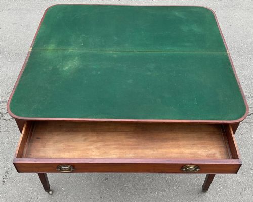 GEORGIAN MAHOGANY LARGE CARD TABLE - ADDITIONAL PHOTO 7