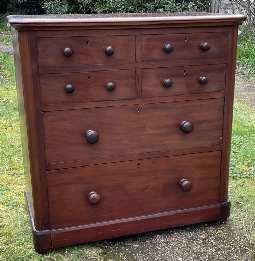 VICTORIAN MAHOGANY CHEST OF DRAWERS - ADDITIONAL PHOTO 5