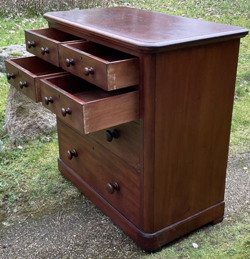 VICTORIAN MAHOGANY CHEST OF DRAWERS - ADDITIONAL PHOTO 8