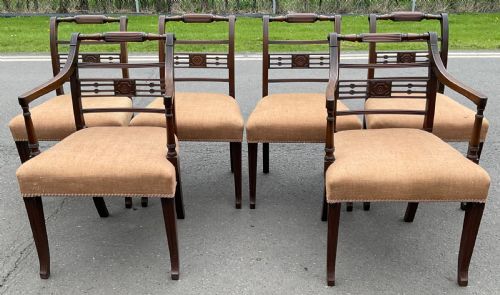 SET OF SIX GEORGIAN MAHOGANY DINING CHAIRS - ADDITIONAL PHOTO 2