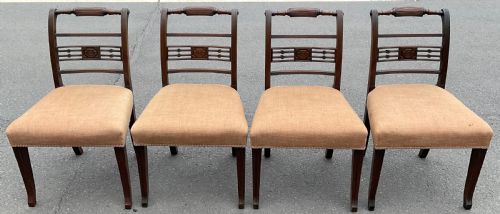 SET OF SIX GEORGIAN MAHOGANY DINING CHAIRS - ADDITIONAL PHOTO 4