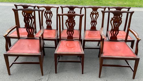 SET OF EIGHT EDWARDIAN MAHOGANY DINING CHAIRS - ADDITIONAL PHOTO 1