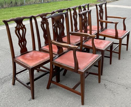 SET OF EIGHT EDWARDIAN MAHOGANY DINING CHAIRS - ADDITIONAL PHOTO 2