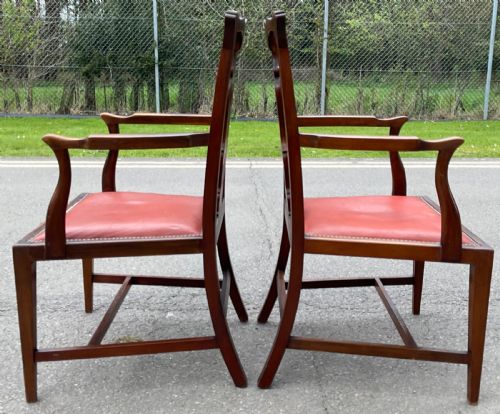 SET OF EIGHT EDWARDIAN MAHOGANY DINING CHAIRS - ADDITIONAL PHOTO 5