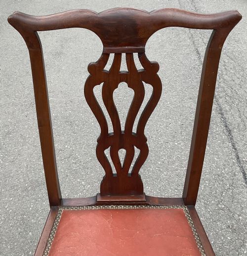 SET OF EIGHT EDWARDIAN MAHOGANY DINING CHAIRS - ADDITIONAL PHOTO 9