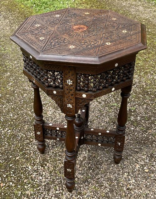 OCTAGONAL NORTH AFRICAN CENTRE TABLE - ADDITIONAL PHOTO 4