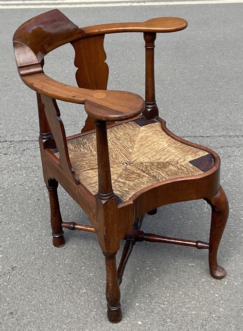 GEORGIAN MAHOGANY CORNER ARMCHAIR - ADDITIONAL PHOTO 9