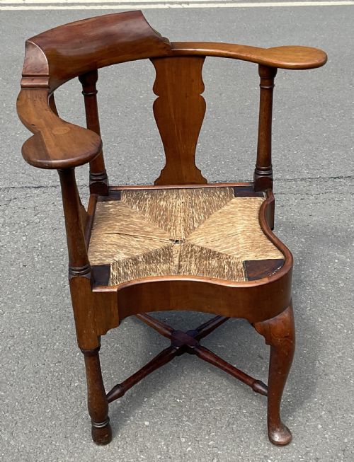 GEORGIAN MAHOGANY CORNER ARMCHAIR - ADDITIONAL PHOTO 10