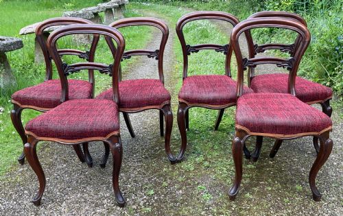 SET OF SIX VICTORIAN ROSEWOOD DINING CHAIRS - ADDITIONAL PHOTO 2