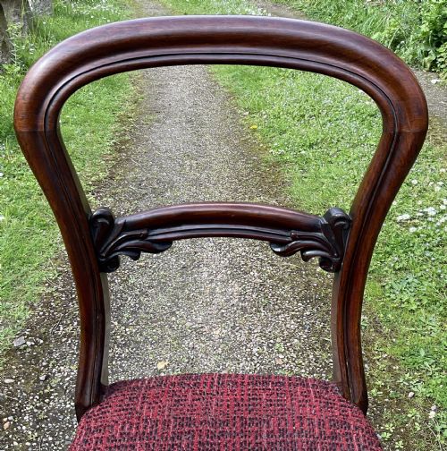 SET OF SIX VICTORIAN ROSEWOOD DINING CHAIRS - ADDITIONAL PHOTO 4