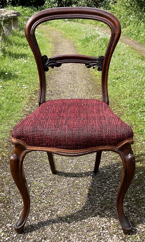 SET OF SIX VICTORIAN ROSEWOOD DINING CHAIRS - ADDITIONAL PHOTO 6