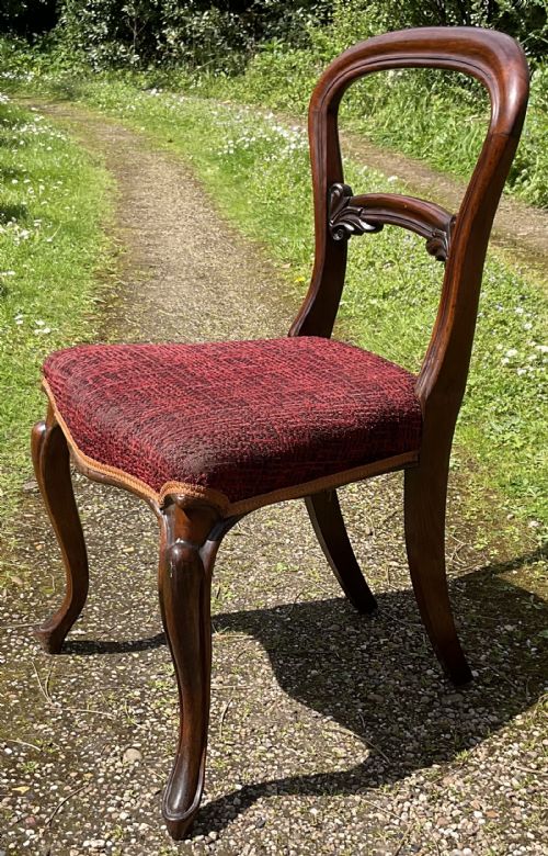 SET OF SIX VICTORIAN ROSEWOOD DINING CHAIRS - ADDITIONAL PHOTO 7