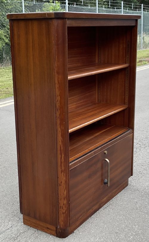 ART DECO MAHOGANY OPEN BOOKCASE - ADDITIONAL PHOTO 1