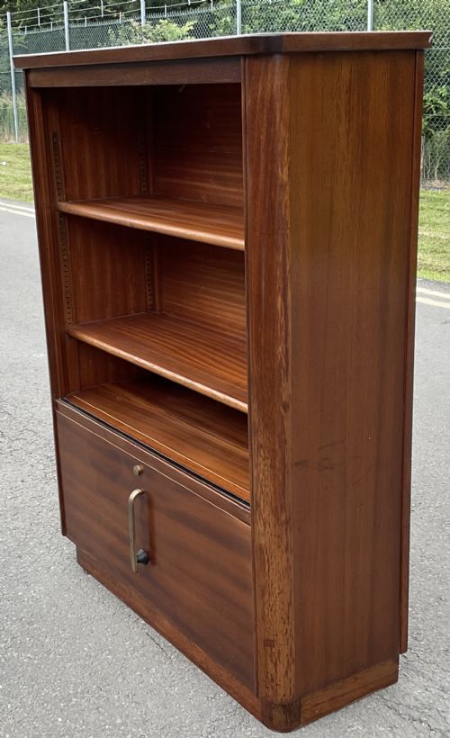 ART DECO MAHOGANY OPEN BOOKCASE - ADDITIONAL PHOTO 2
