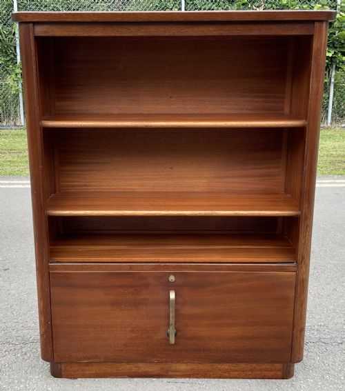ART DECO MAHOGANY OPEN BOOKCASE - ADDITIONAL PHOTO 3