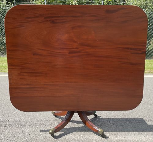 GEORGIAN MAHOGANY PEDESTAL BREAKFAST TABLE TO SEAT EIGHT - ADDITIONAL PHOTO 3